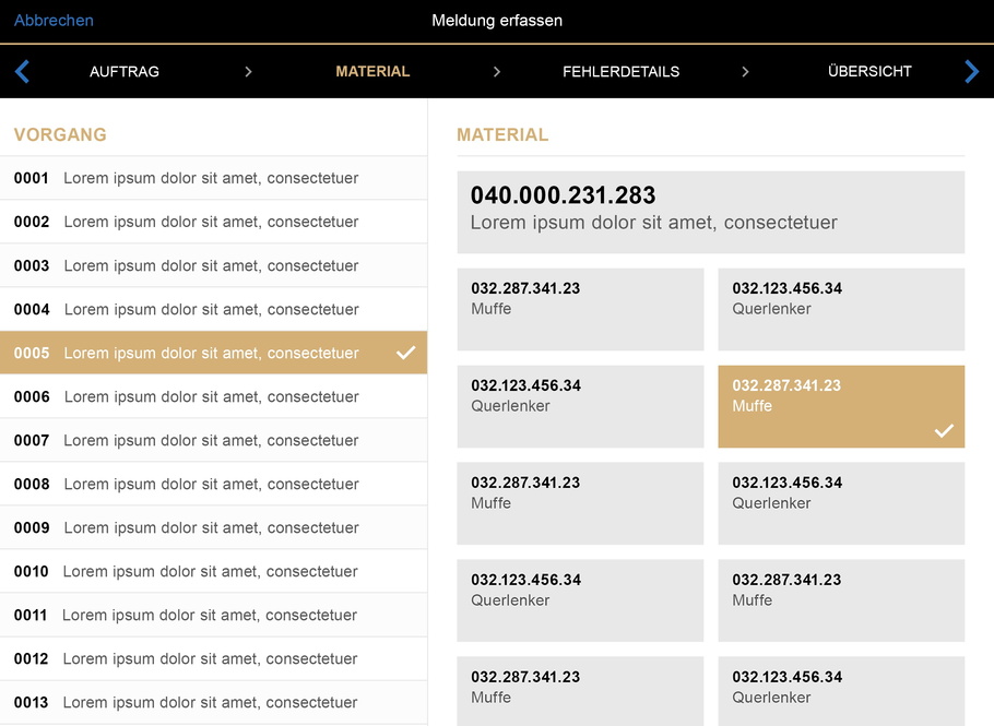 ZF Mobile Meldungen App - Screenshot 2