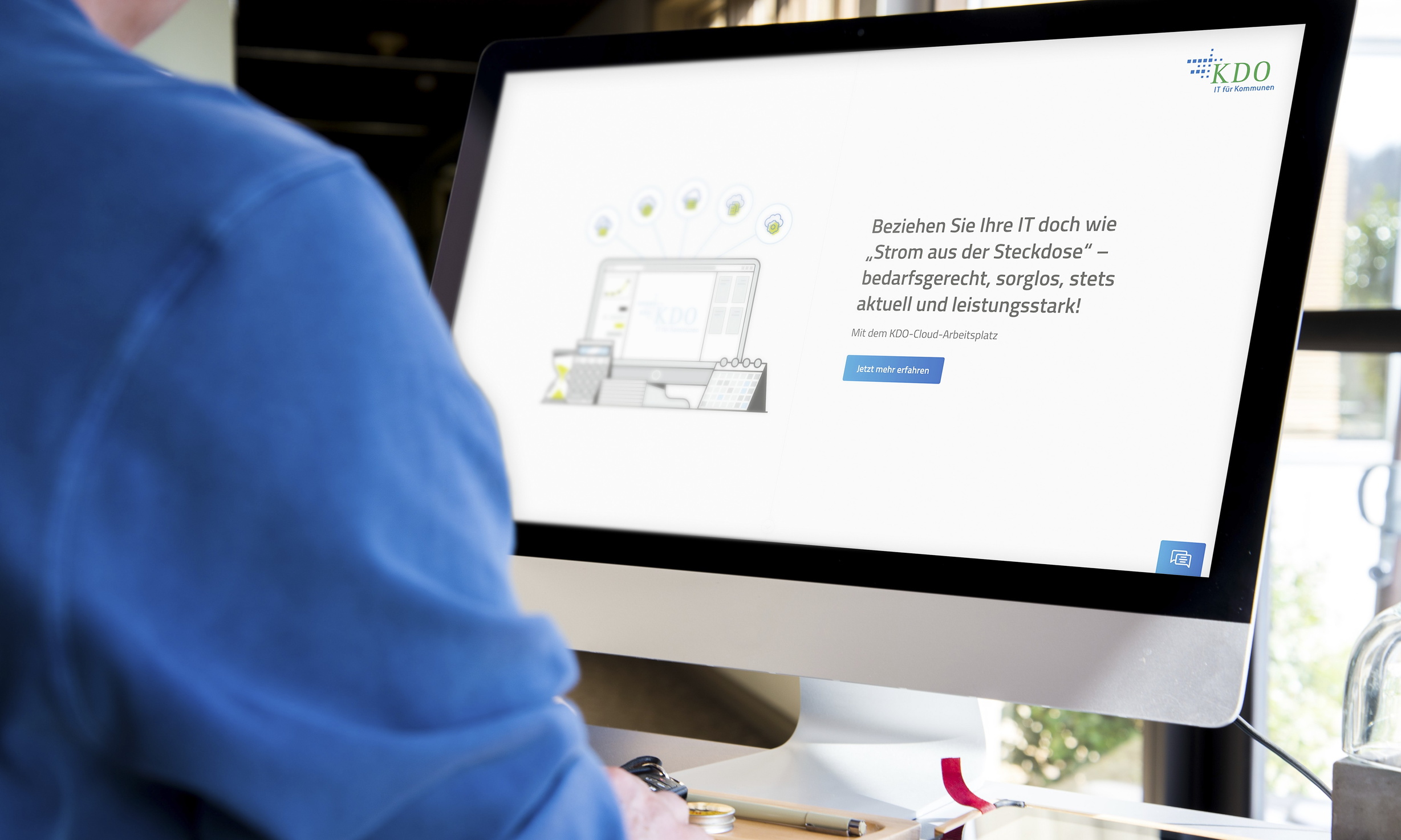 Desktop-Mockup dieser Website