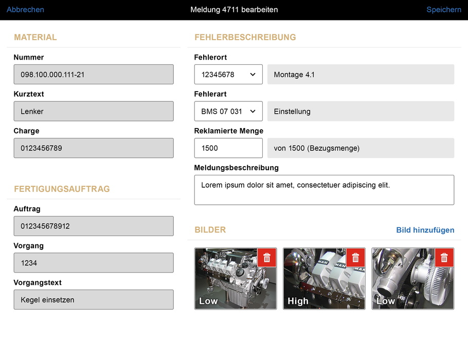 ZF Mobile Meldungen App - Screenshot 4