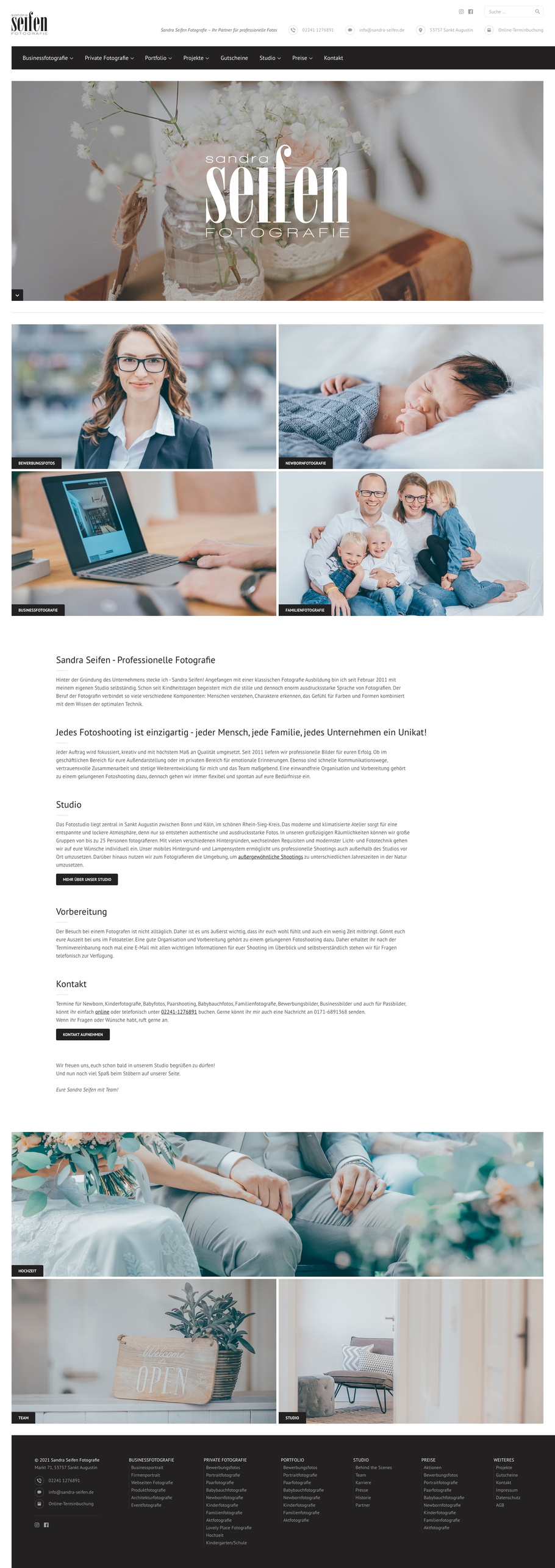 Screenshot dieser Website (zum Scrollen)