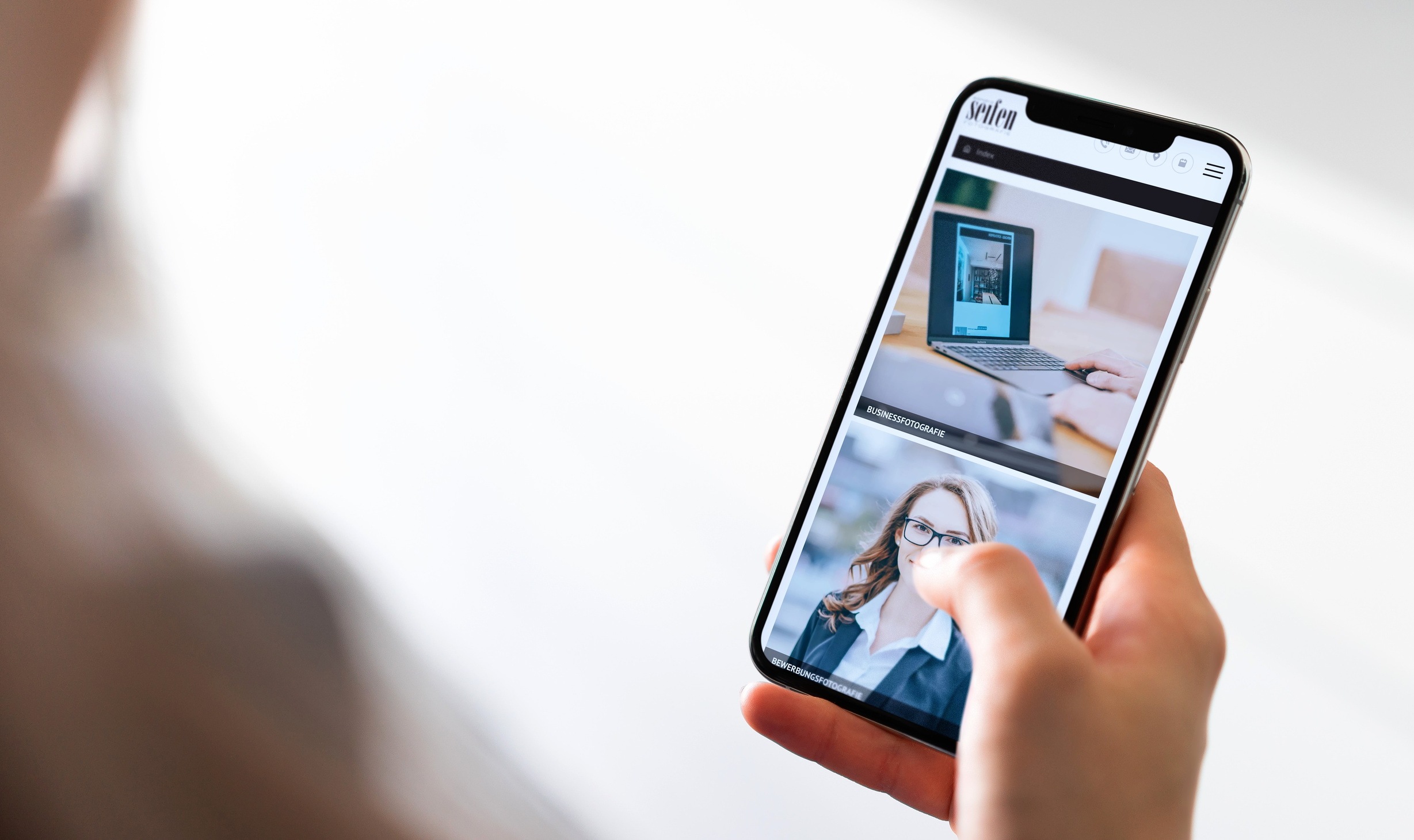 Smartphone-Mockup dieser Website