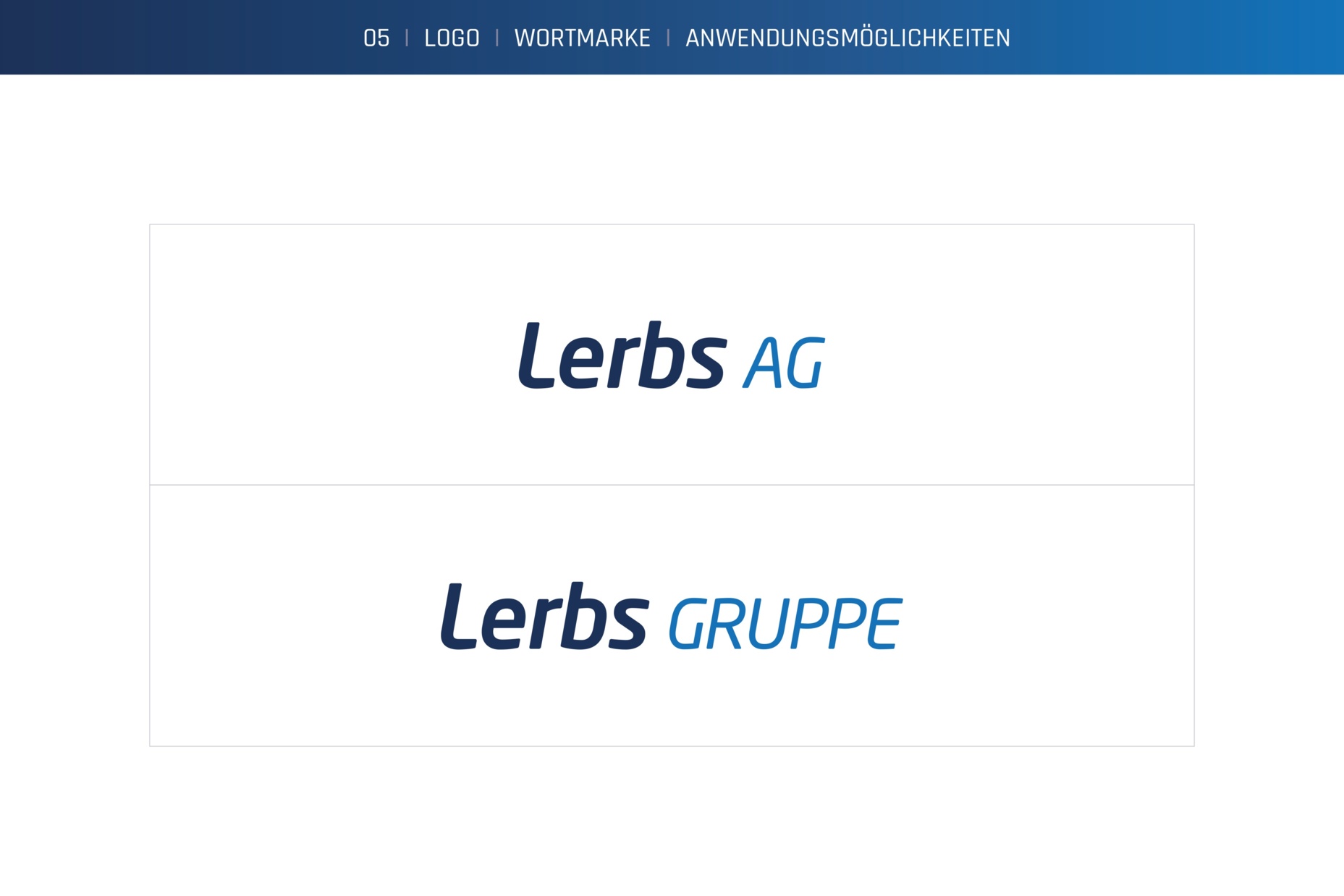 Logo I Wortmarke | Farbvariationen | Anwendungsmöglichkeiten