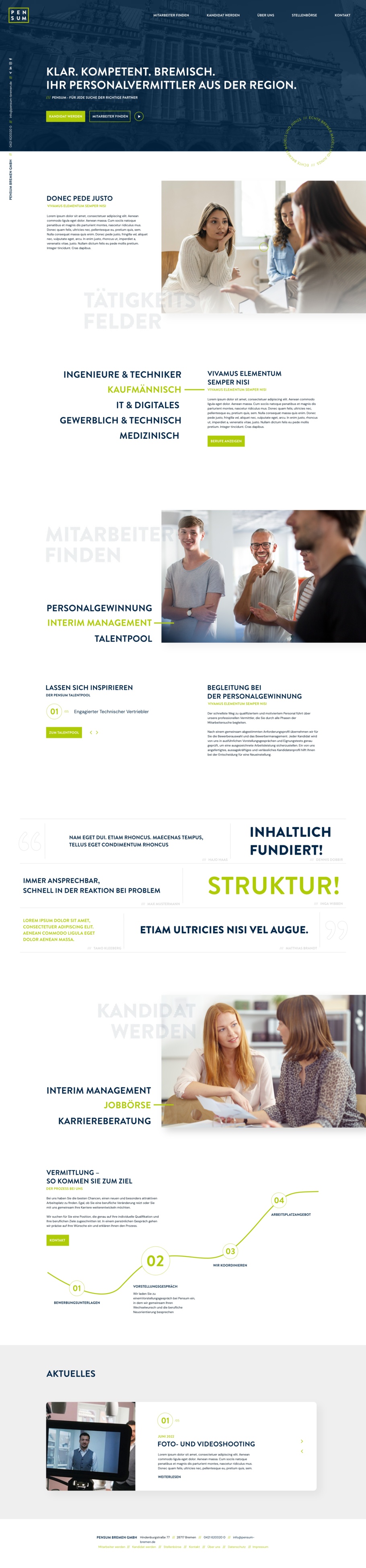 Screenshot dieser Website (zum Scrollen)