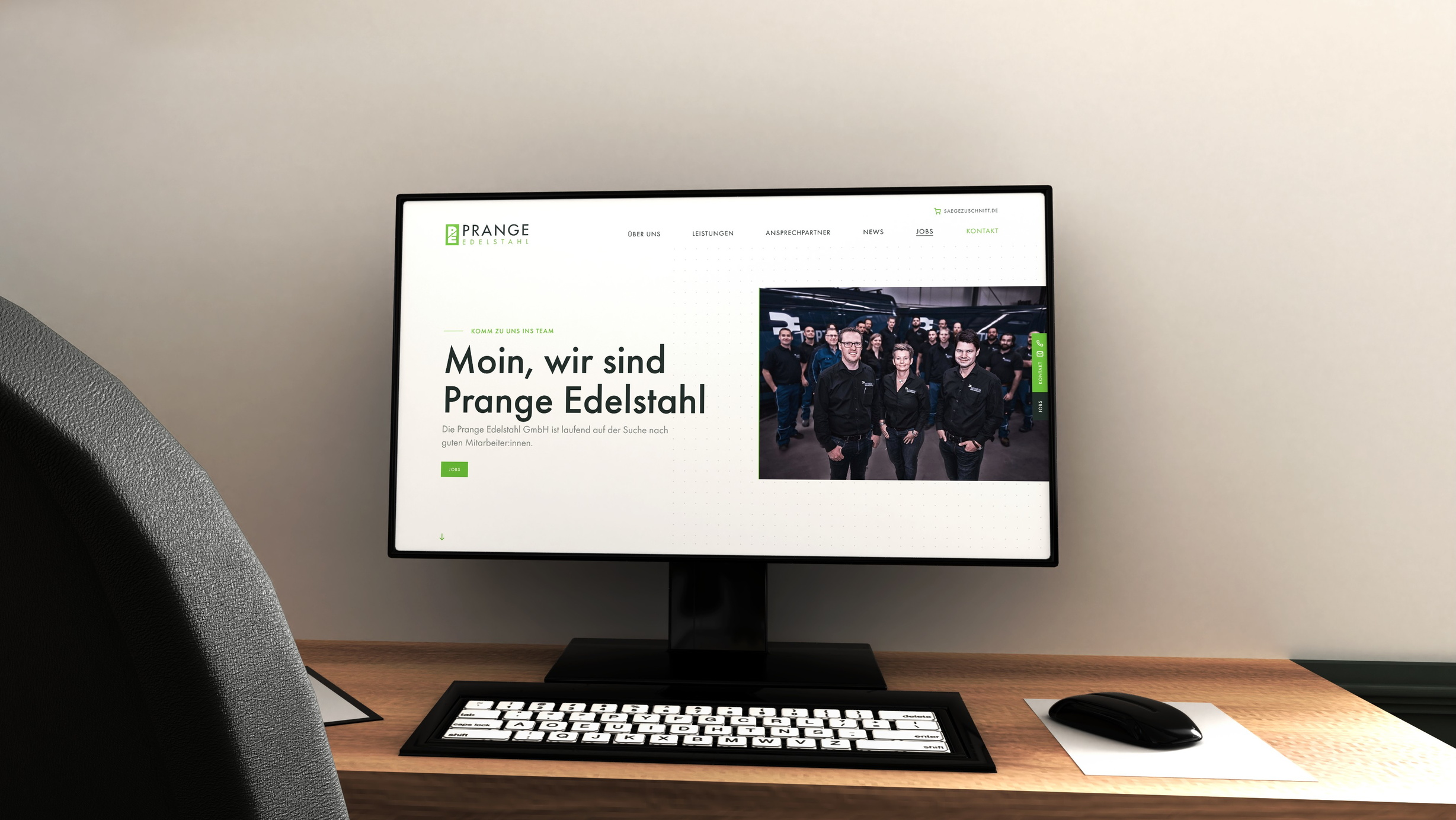 Desktop-Mockup dieser Website