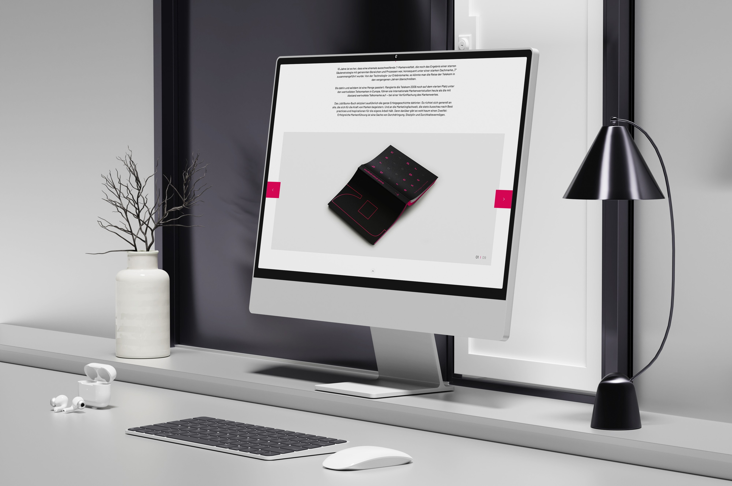 Desktop-Mockup dieser Website