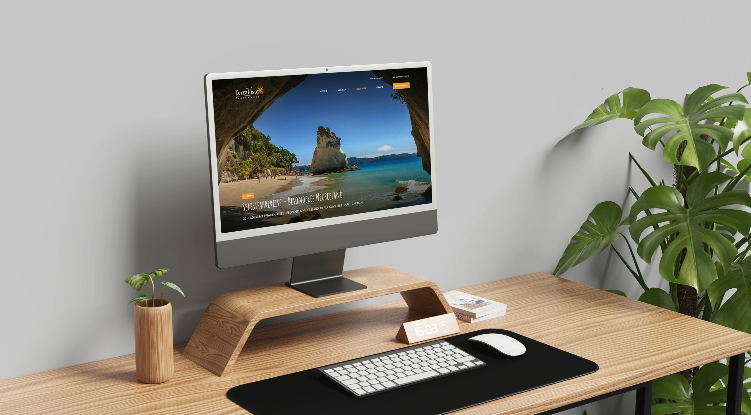 Desktop-Mockup dieser Website