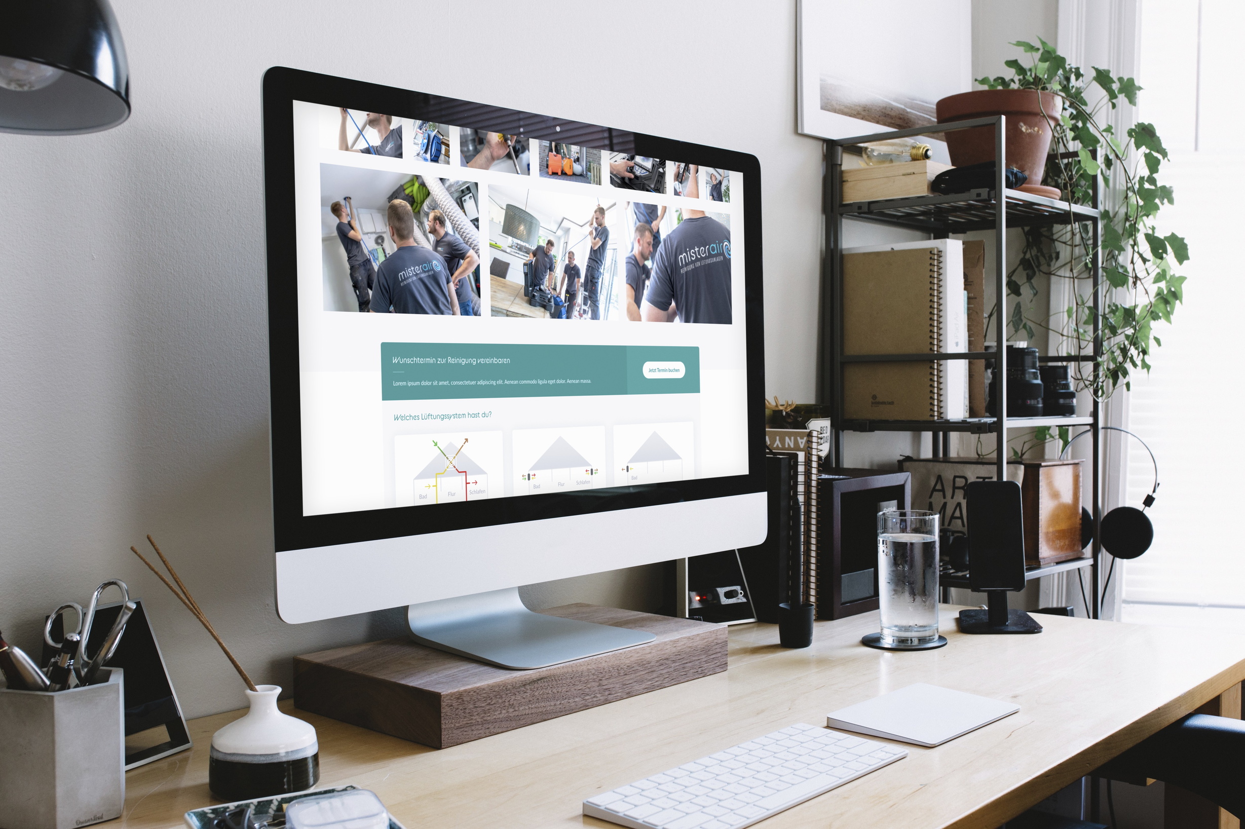 Desktop-Mockup dieser Website