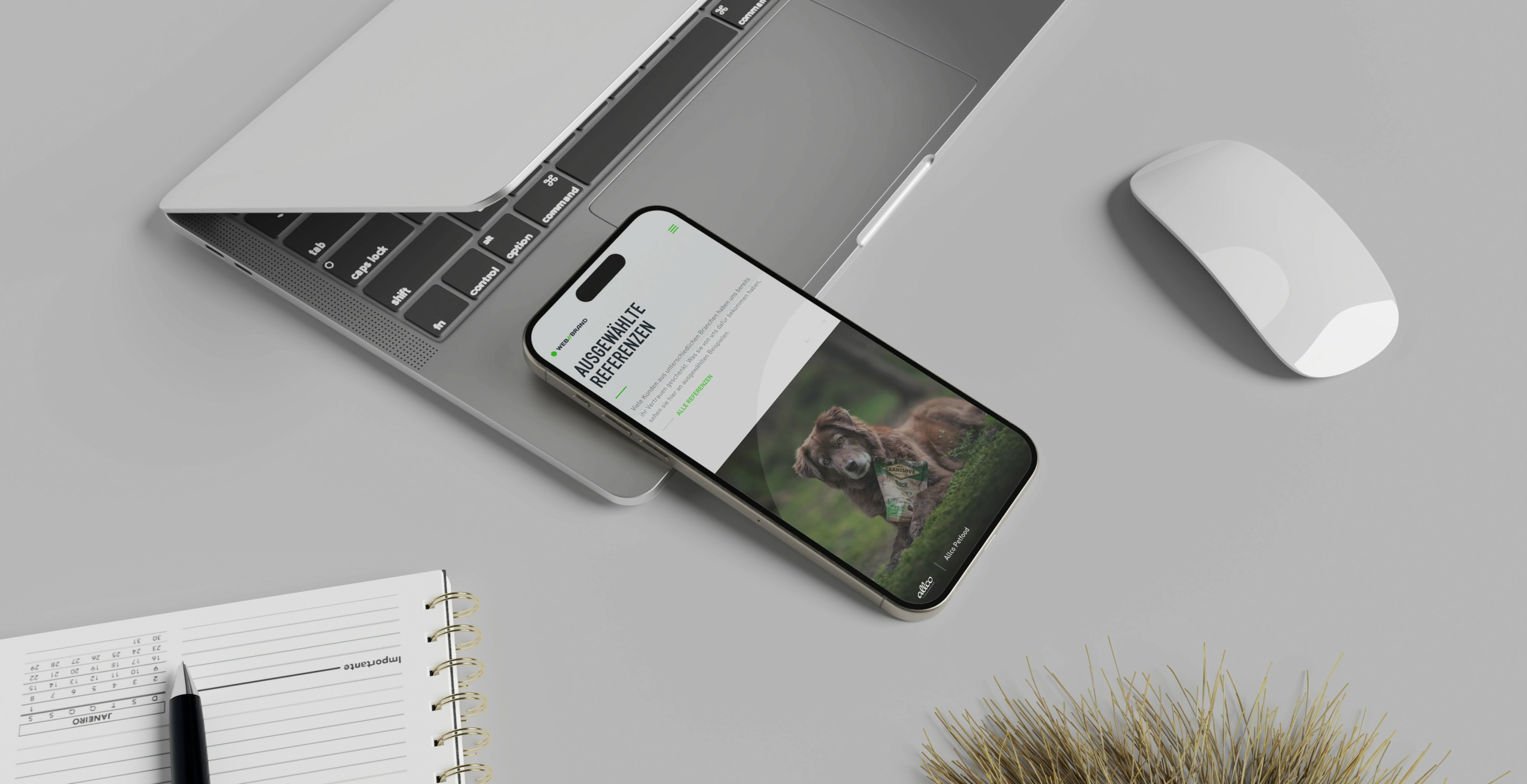 Smartphone-Mockup dieser Website